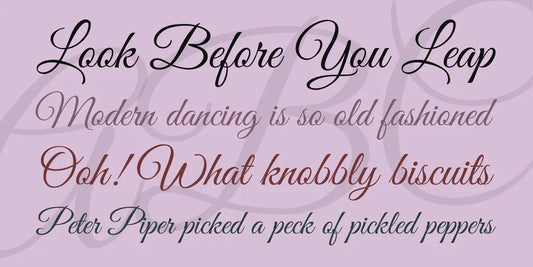 great vibes script font example