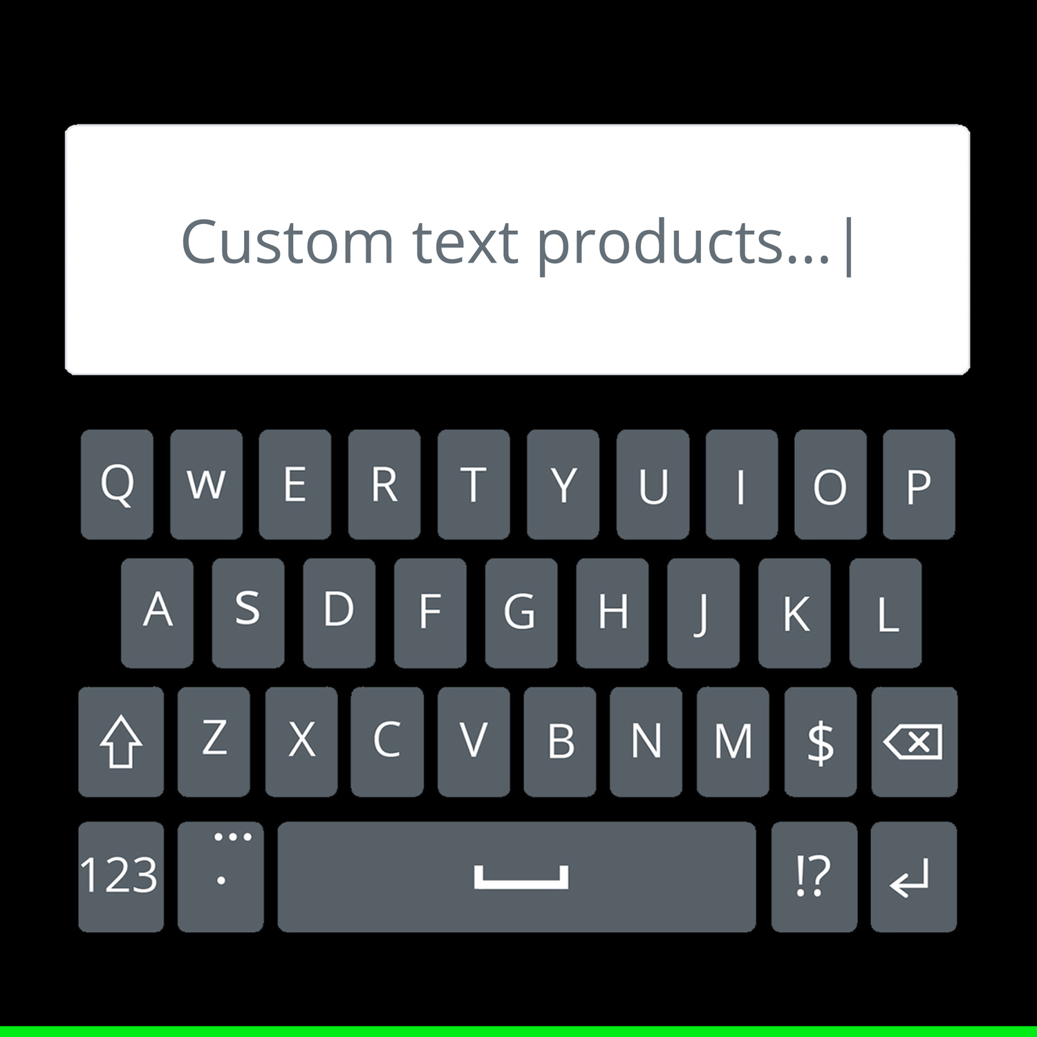 Custom Text Products