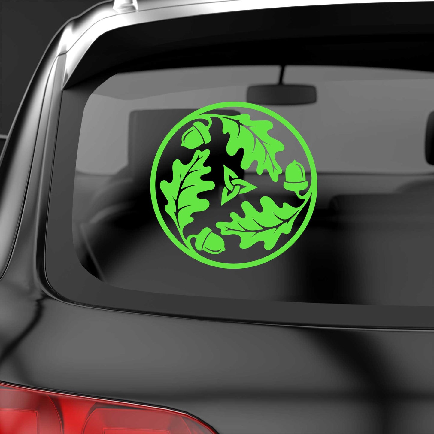 Oak Leaf Acorn Triquetra Circle | Waterproof Vinyl Decal Sticker | 10cm - 55cm
