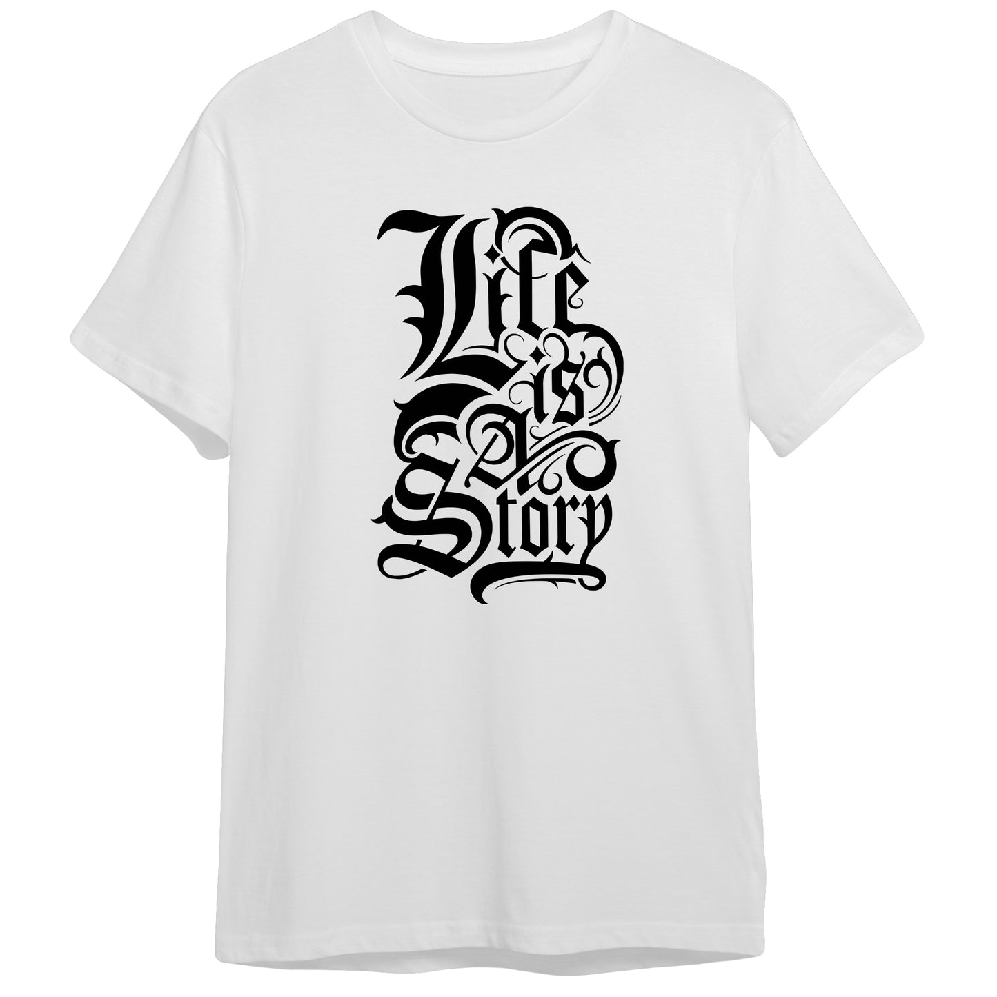 Life Is A Story Typography Design 100% Cotton Premium Unisex T-shirt Tee