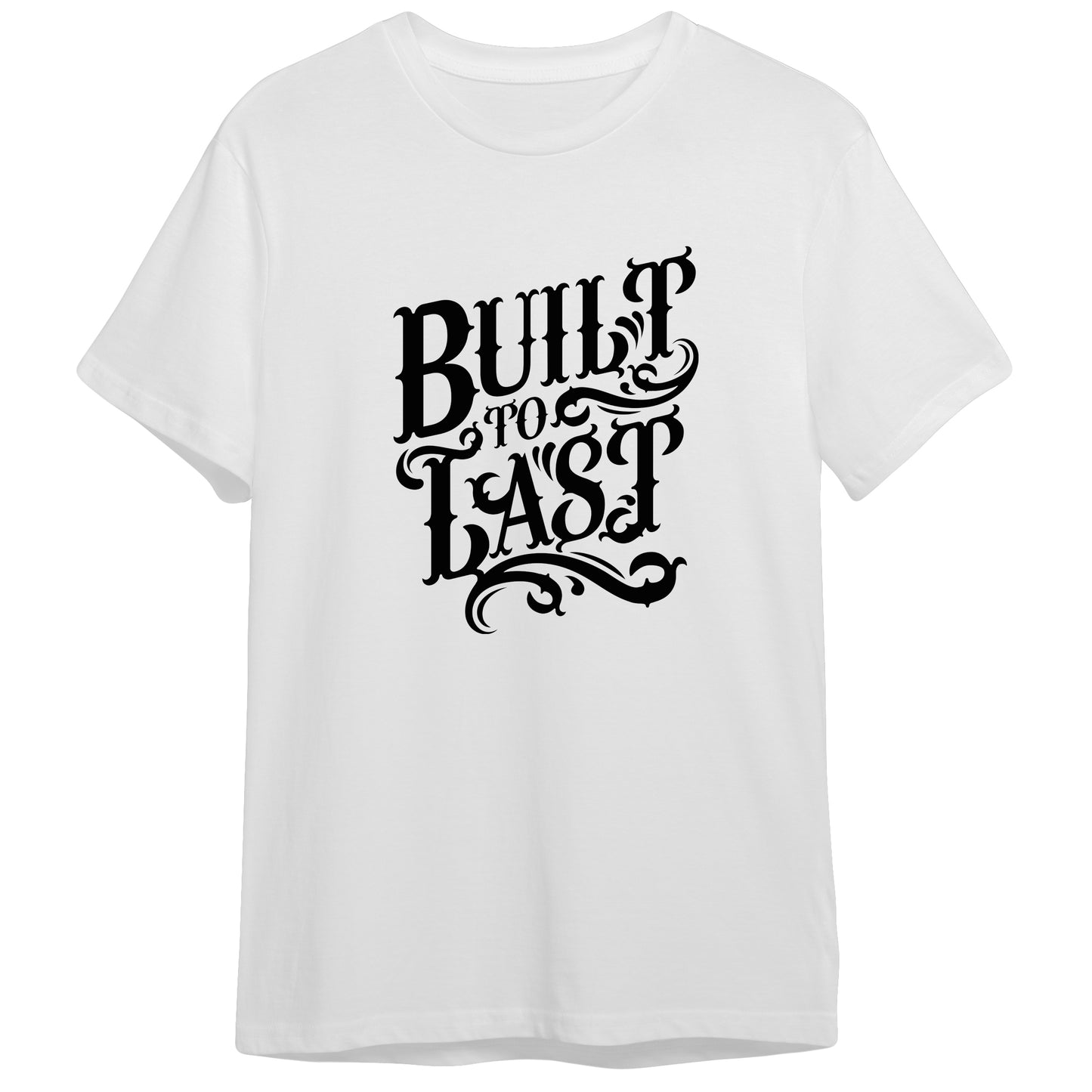 Funny Built To Last Typography Design 100% Cotton Premium Unisex T-shirt