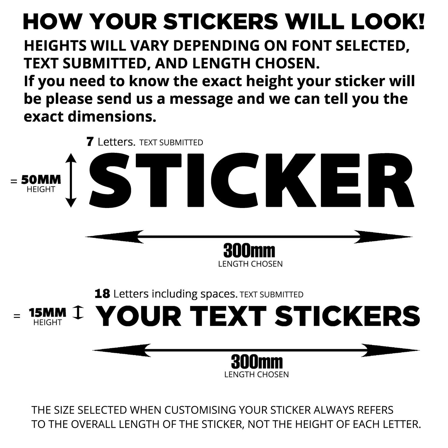 Custom Text Stickers X2