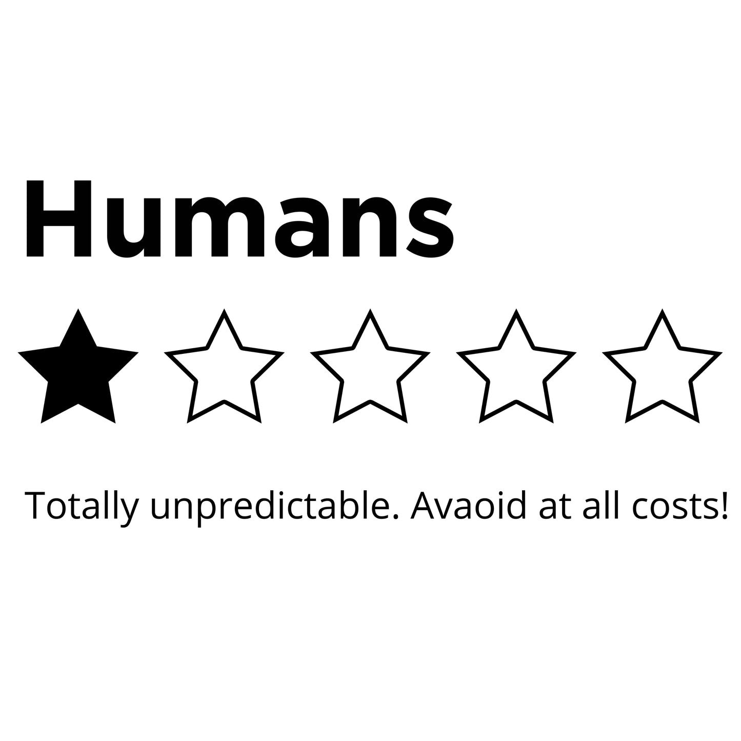 custom humans review star rating decal sticker