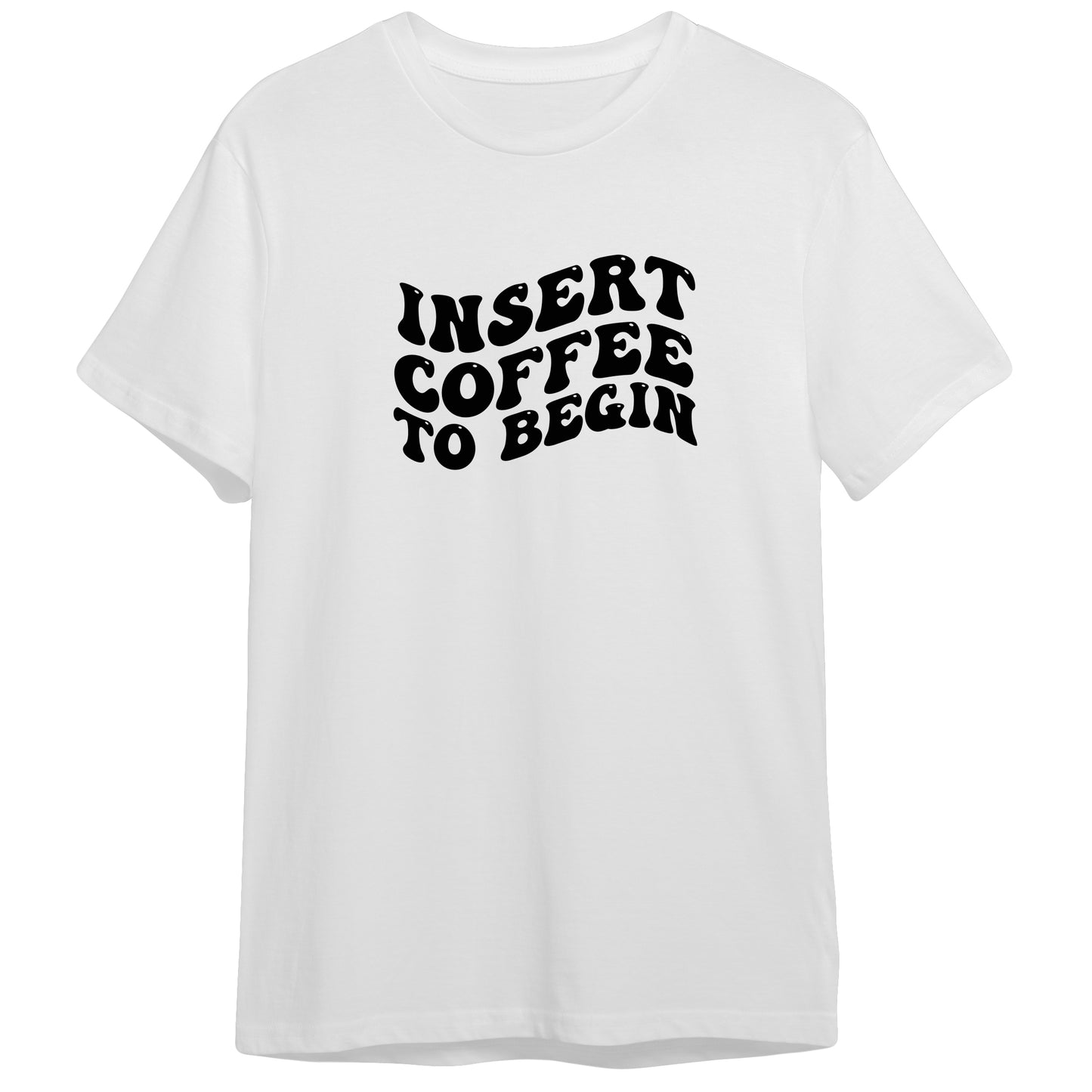insert coffee to begin t-shirt