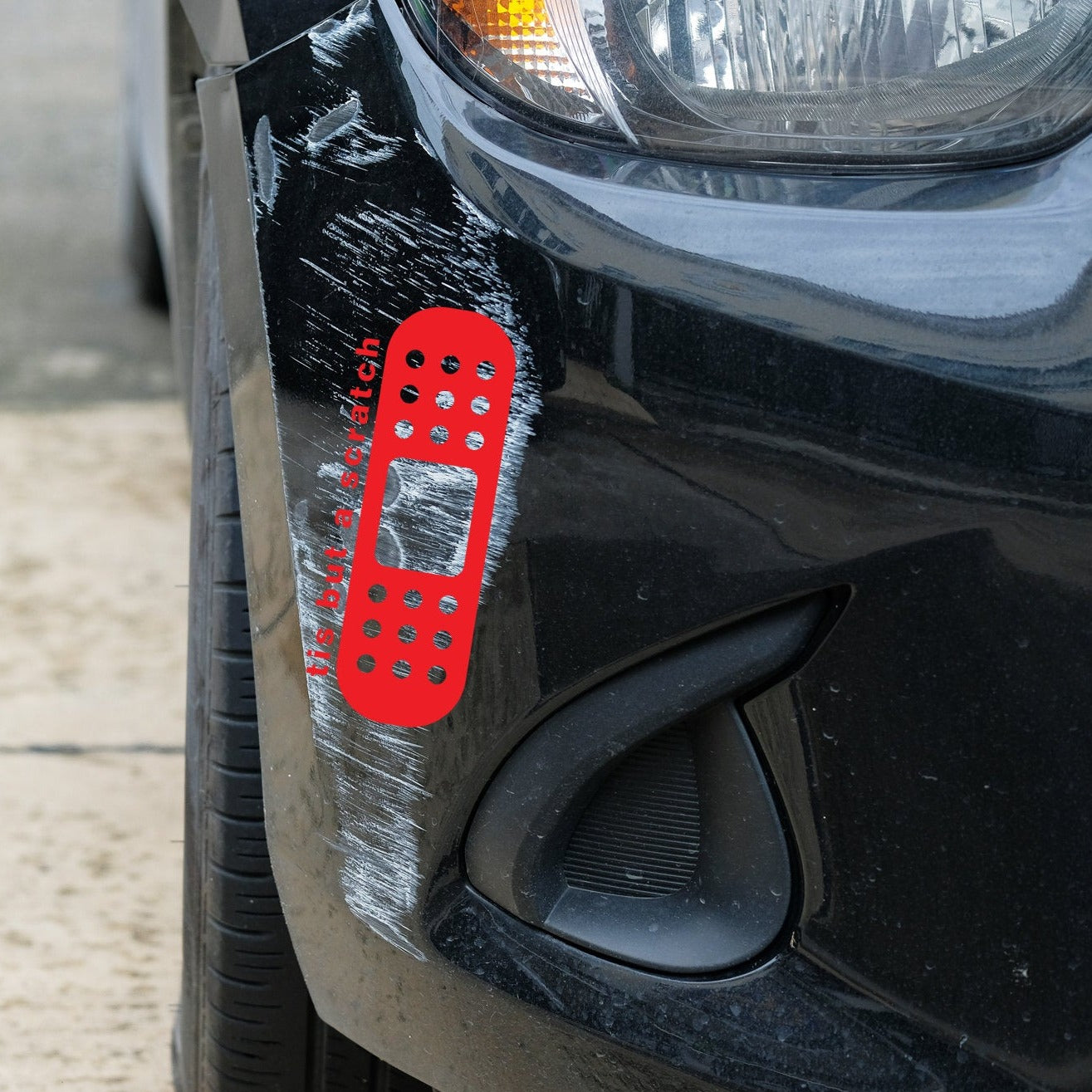 Funny Tis But A Scratch Plaster Bandage | Waterproof Vinyl Decal Sticker | 15cm-55cm