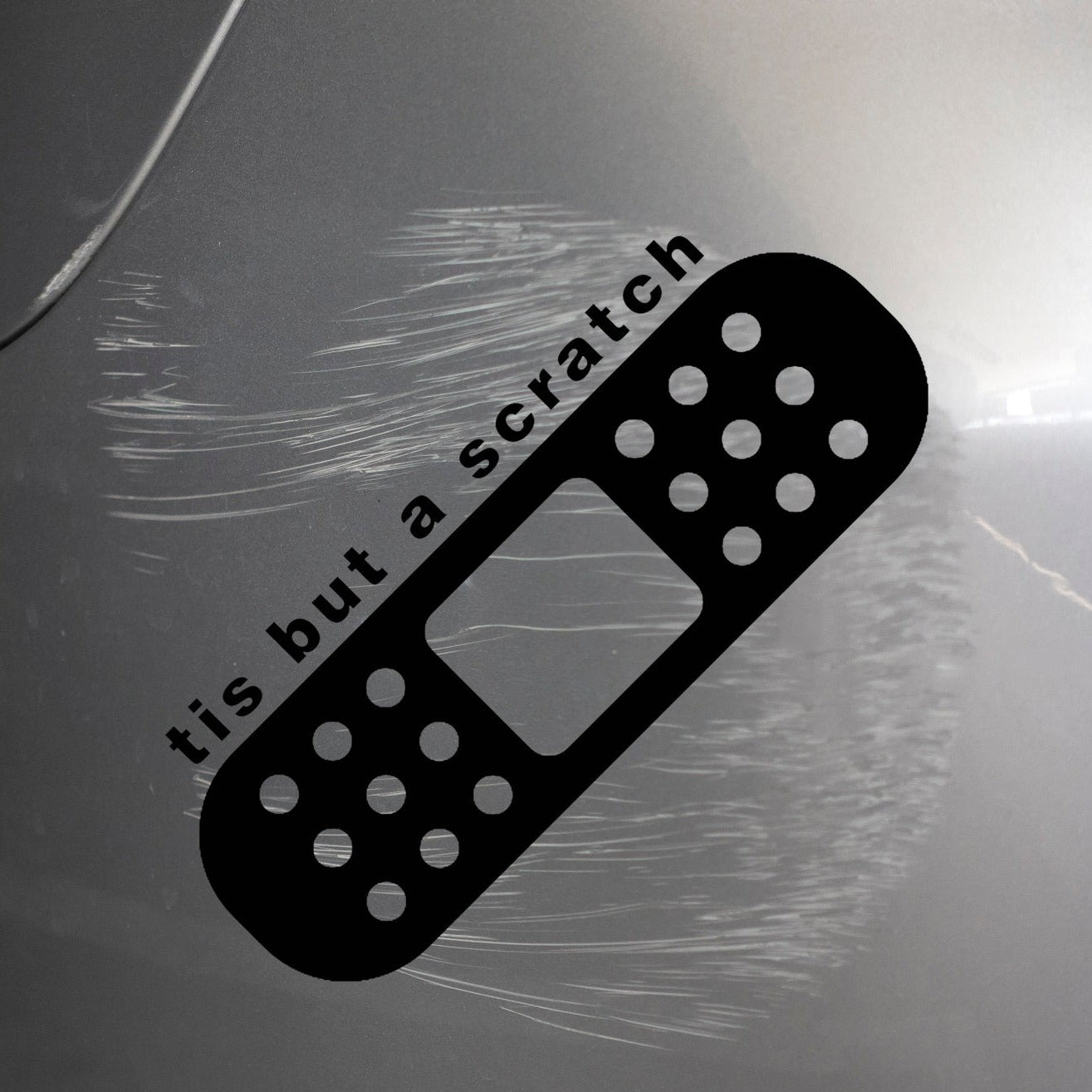 Funny Tis But A Scratch Plaster Bandage | Waterproof Vinyl Decal Sticker | 15cm-55cm