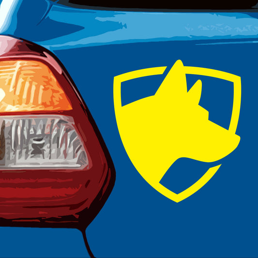 Alsatian Dog Shield | Waterproof Vinyl Decal