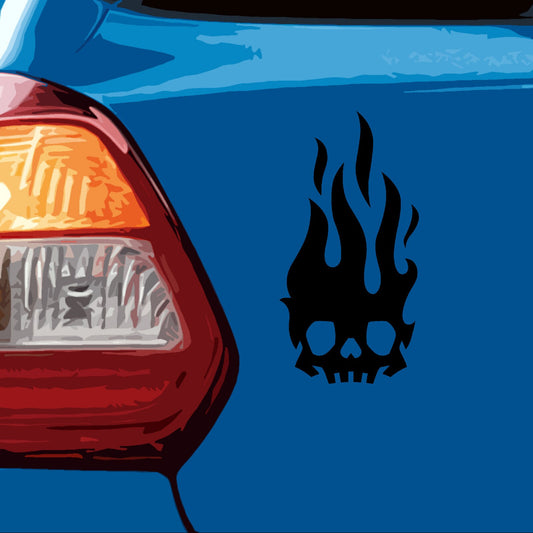 Fire Skull | Waterproof Vinyl decal Sticker