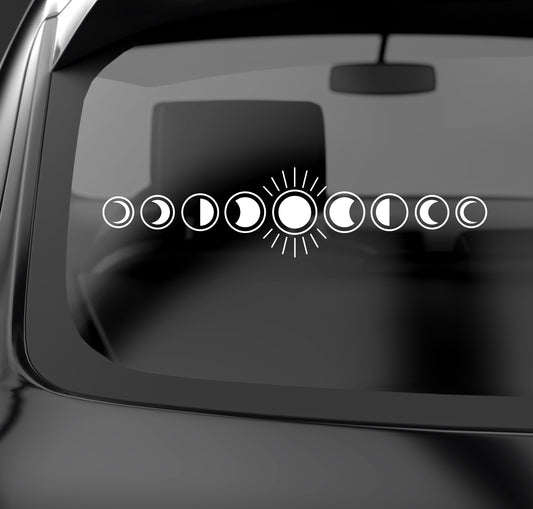 Phases Of The Moon | Waterproof Vinyl Decal Sticker