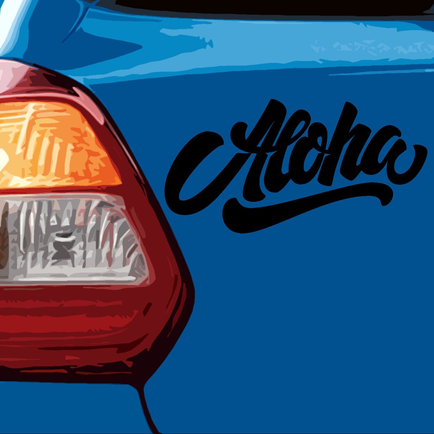 Aloha Hawaiian Greeting | Waterproof Vinyl Decal sticker