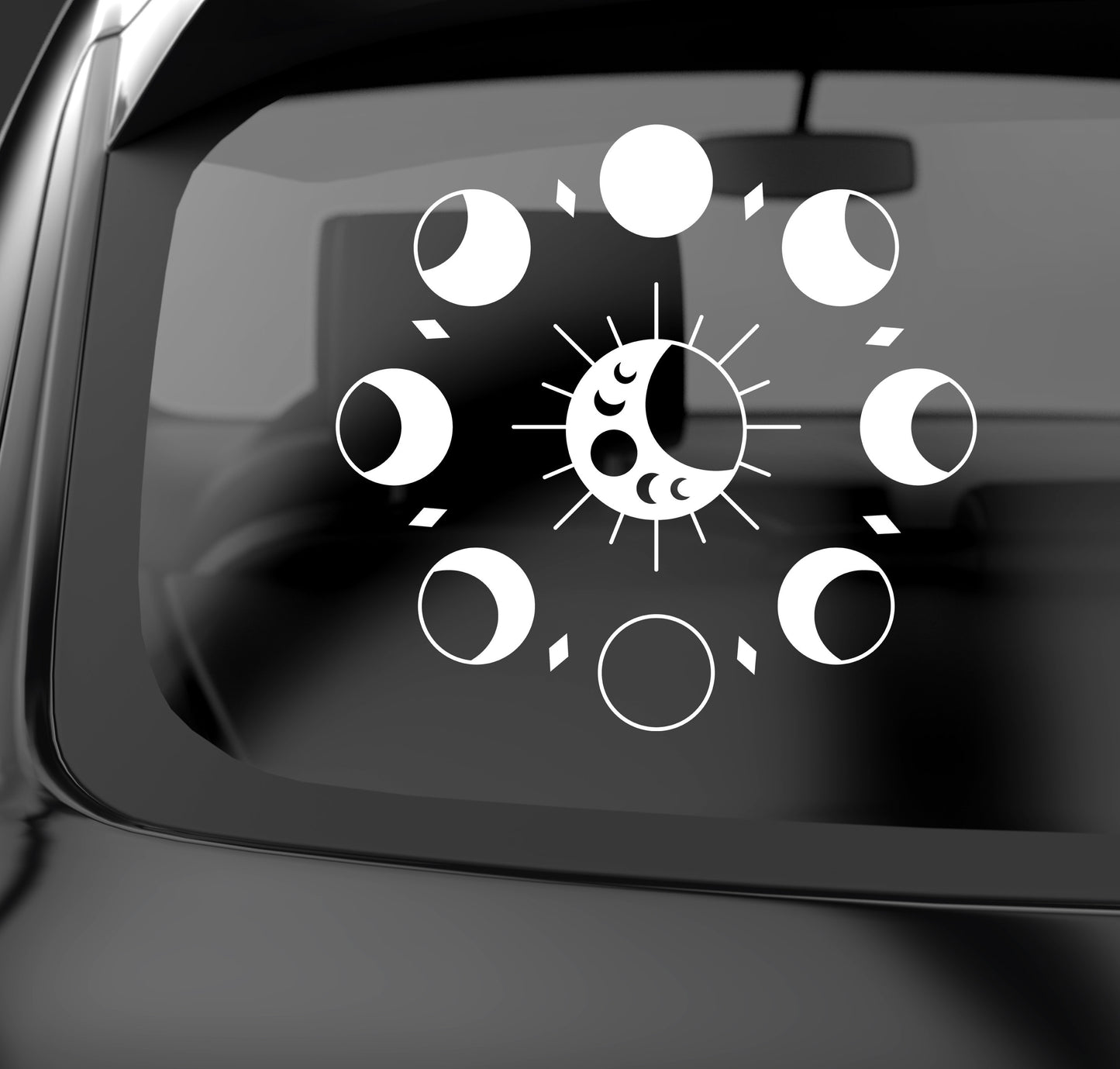 Moon Phase Circle | Waterproof Vinyl Decal Sticker