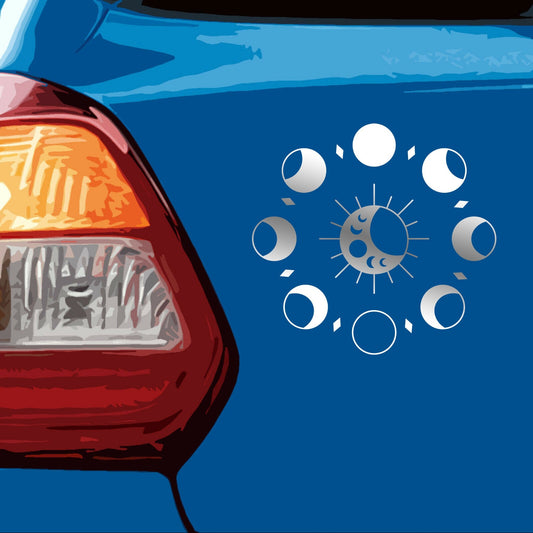 Moon Phase Circle | Waterproof Vinyl Decal Sticker