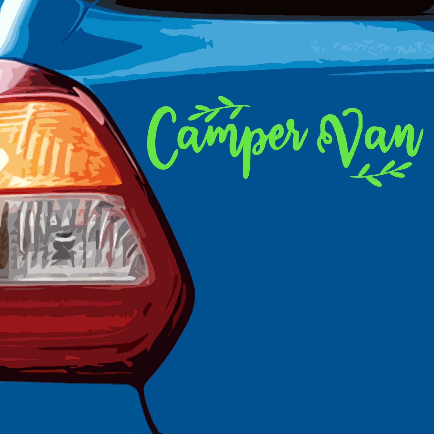 Boho Hand Writing Style Campervan Camper Van | Waterproof Vinyl Decal Sticker