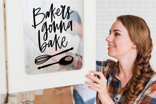 Bakers Gonna Bake Funny Slogan | Waterproof Vinyl decal Sticker