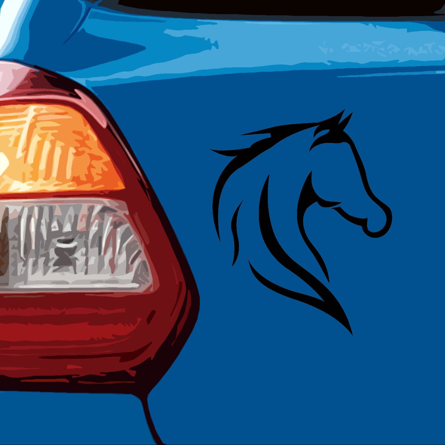 Horse Head Line art | Waterproof Vinyl decal Sticker
