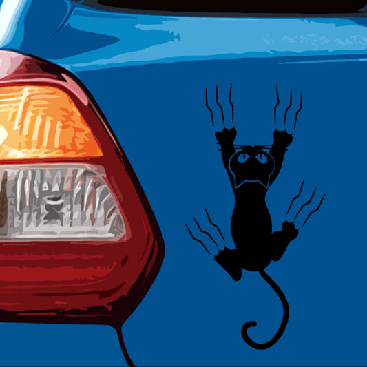 Funny Hanging Cat | Waterproof Vinyl Decal Sticker