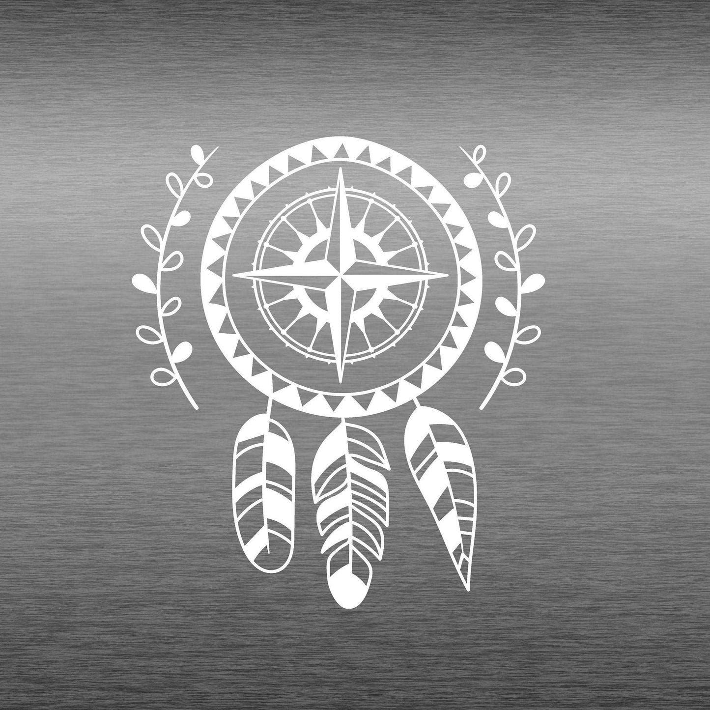 Large Native American Indian Boho Dream Catcher Compass | Waterproof Vinyl Decal Sticker | 50cm x 57cm