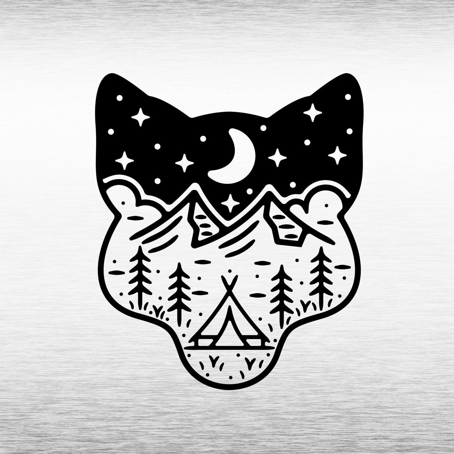 Large size Nature Cat face vinyl decal sticker for vans cars 50cm x 59cm