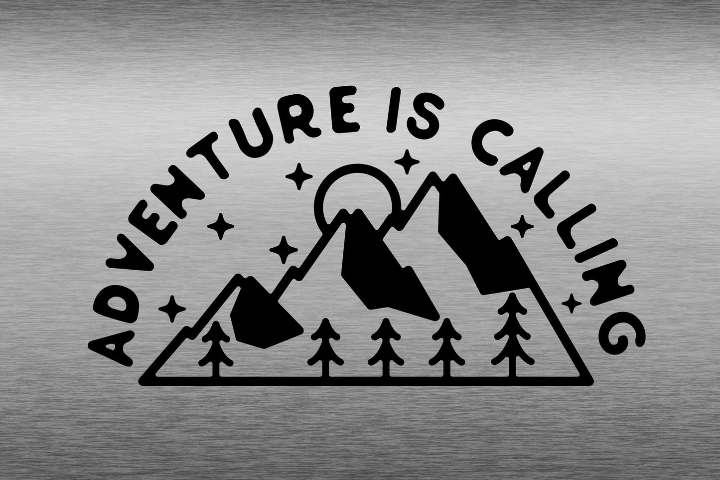 Large Adventure Is Calling Mountain Range | Waterproof Vinyl Decal Sticker | 50cm x 93cm