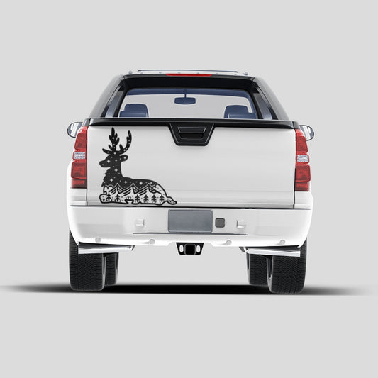 Large Deer Stag Elk | Waterproof Vinyl Decal Sticker | 50cm x 53cm
