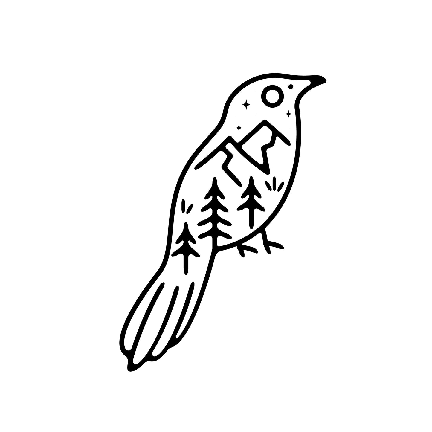 Large Viking Nature Raven | Waterproof Vinyl Decal Sticker | 50cm x 73cm