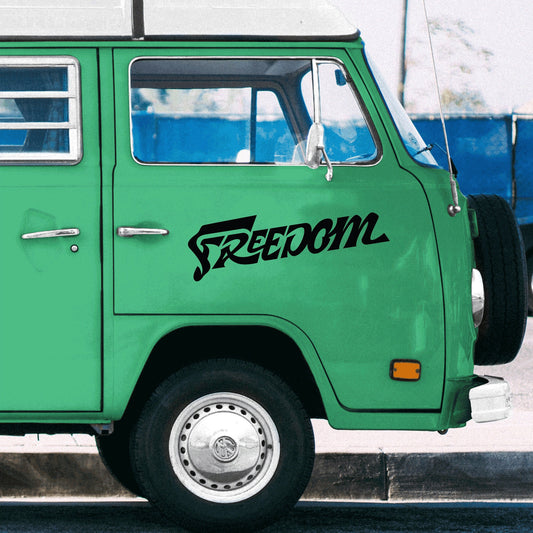 Large Freedom Text | Waterproof Vinyl Decal Sticker | 50cm x 17cm