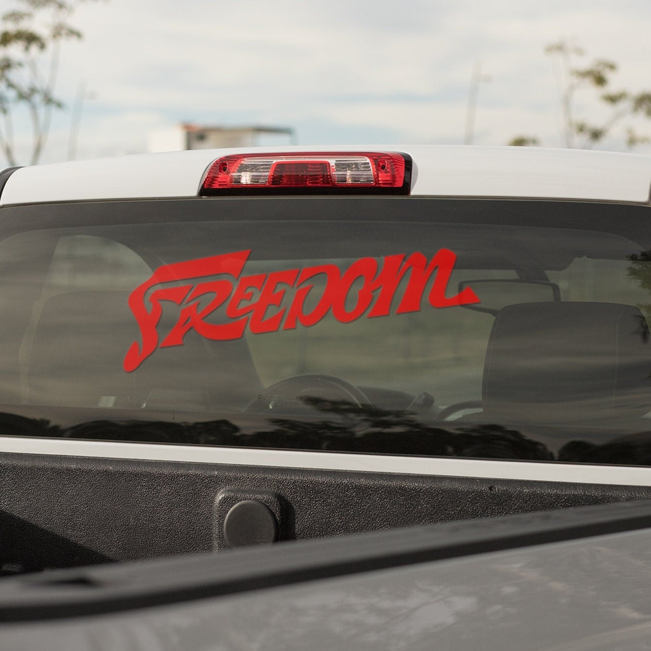 Large Freedom Text | Waterproof Vinyl Decal Sticker | 50cm x 17cm