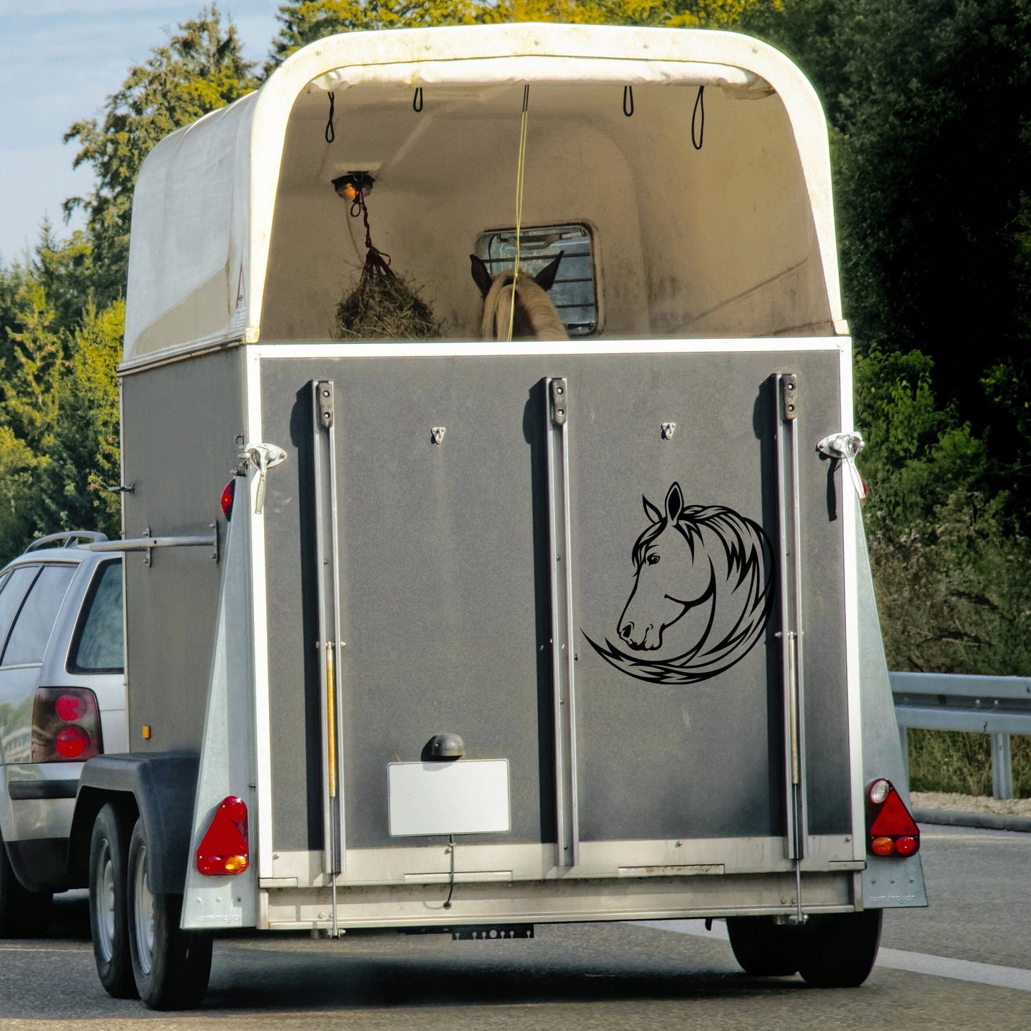 Large Horses Head Logo | Waterproof Weatherproof Campervan Vinyl Decal Sticker | 50cmX52cm