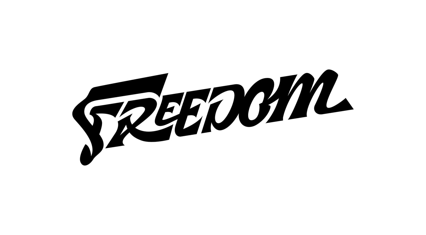 Large Freedom Text | Waterproof Vinyl Decal Sticker | 50cm x 17cm