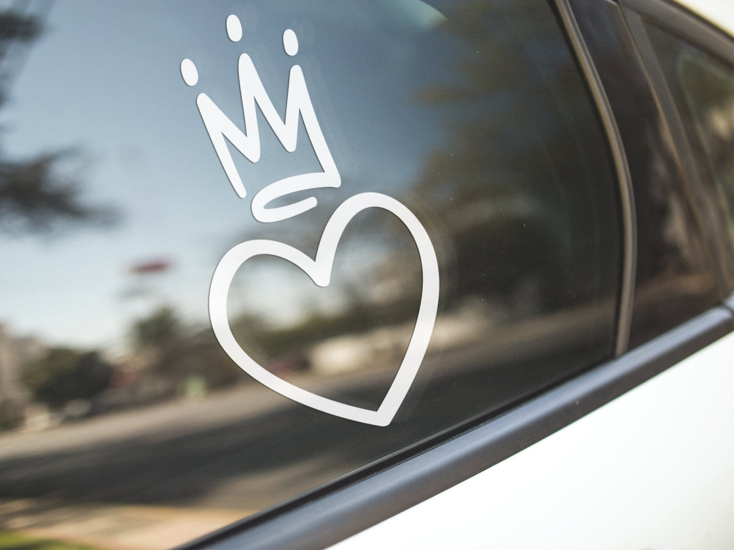 Heart And Crown | Waterproof Vinyl Decal Sticker