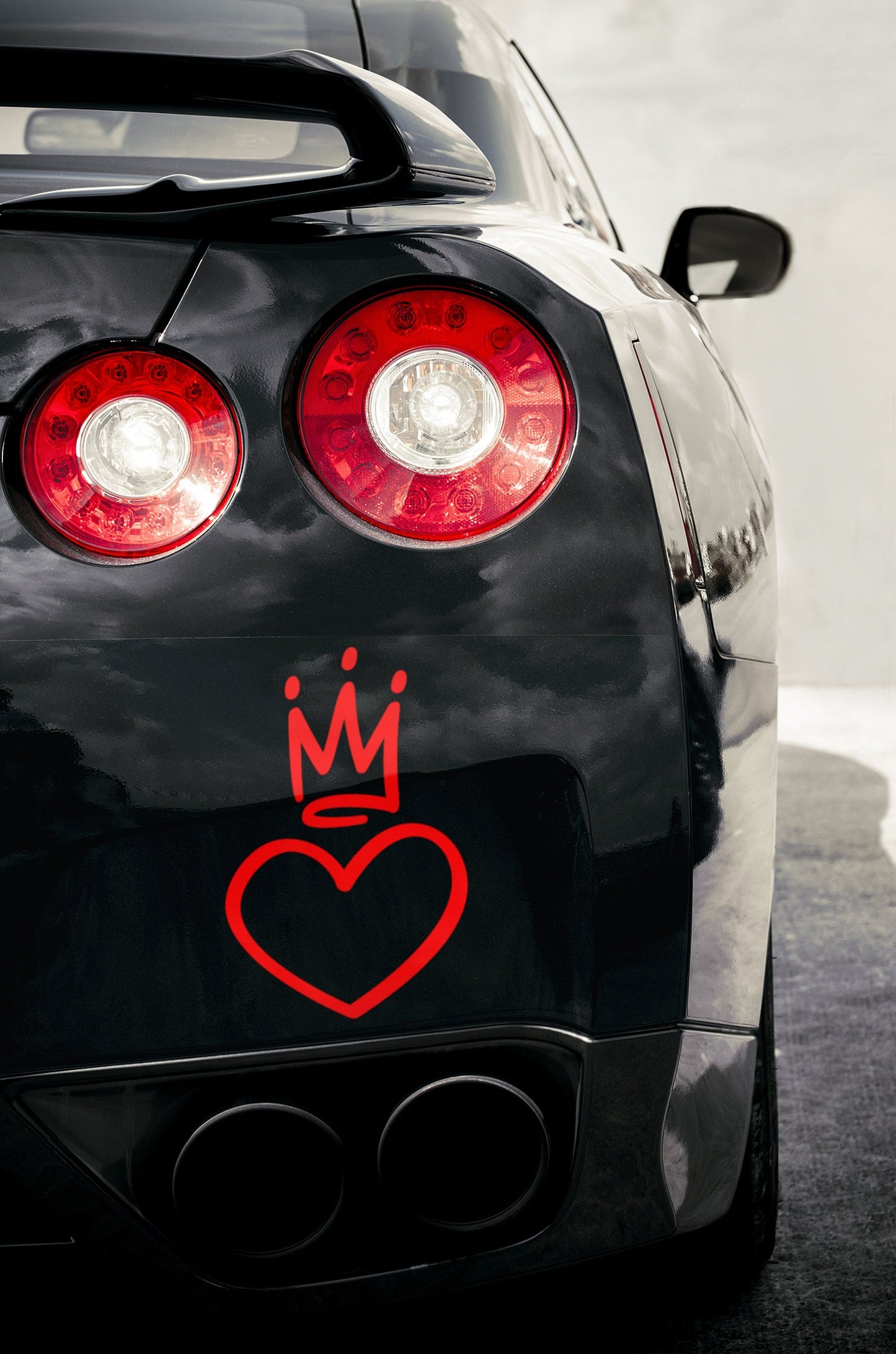 Heart And Crown | Waterproof Vinyl Decal Sticker