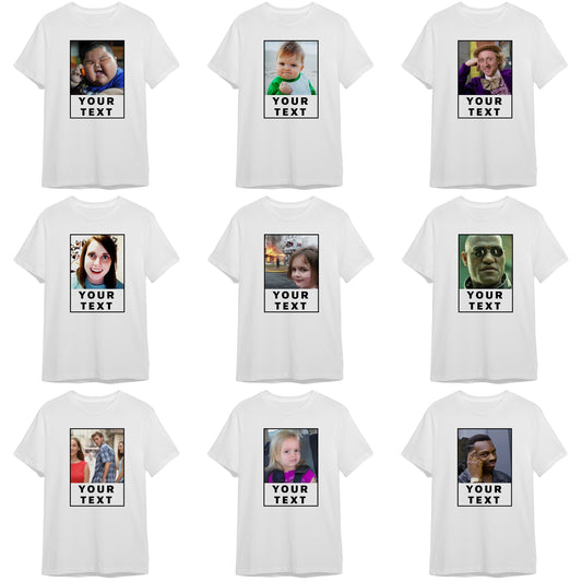 Custom Famous Oldskool Meme Generator T-shirt | 100% Cotton FOTL 190gsm