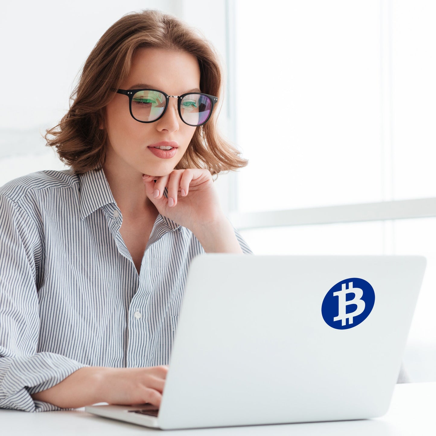Bitcoin Crypto Currency Symbol | Waterproof Vinyl decal Sticker