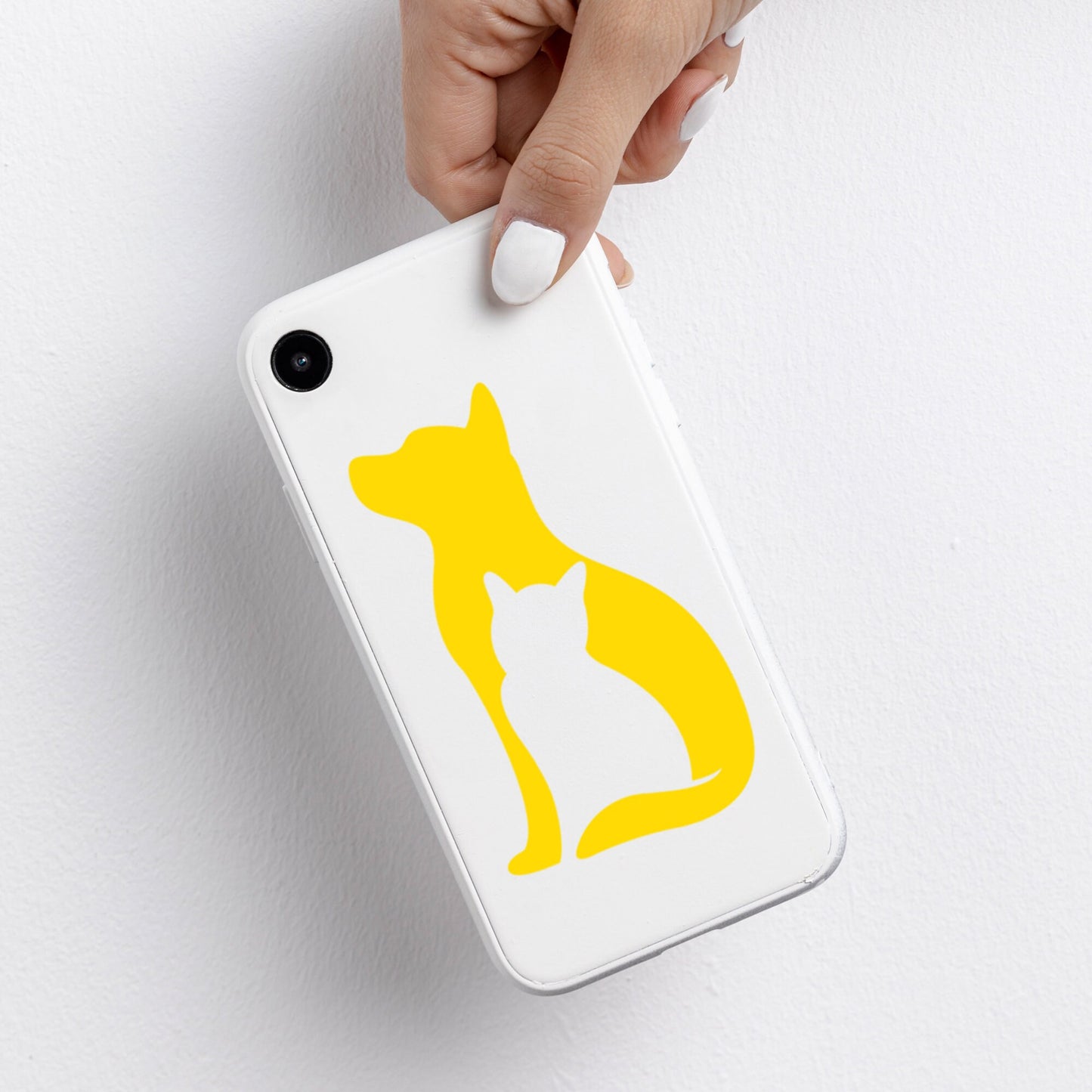 Cat and Dog Silhouette | Waterproof vinyl Decal Sticker