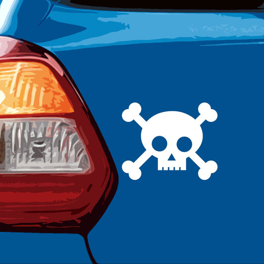 skull and crossbones waterproof vinyl decal sticker