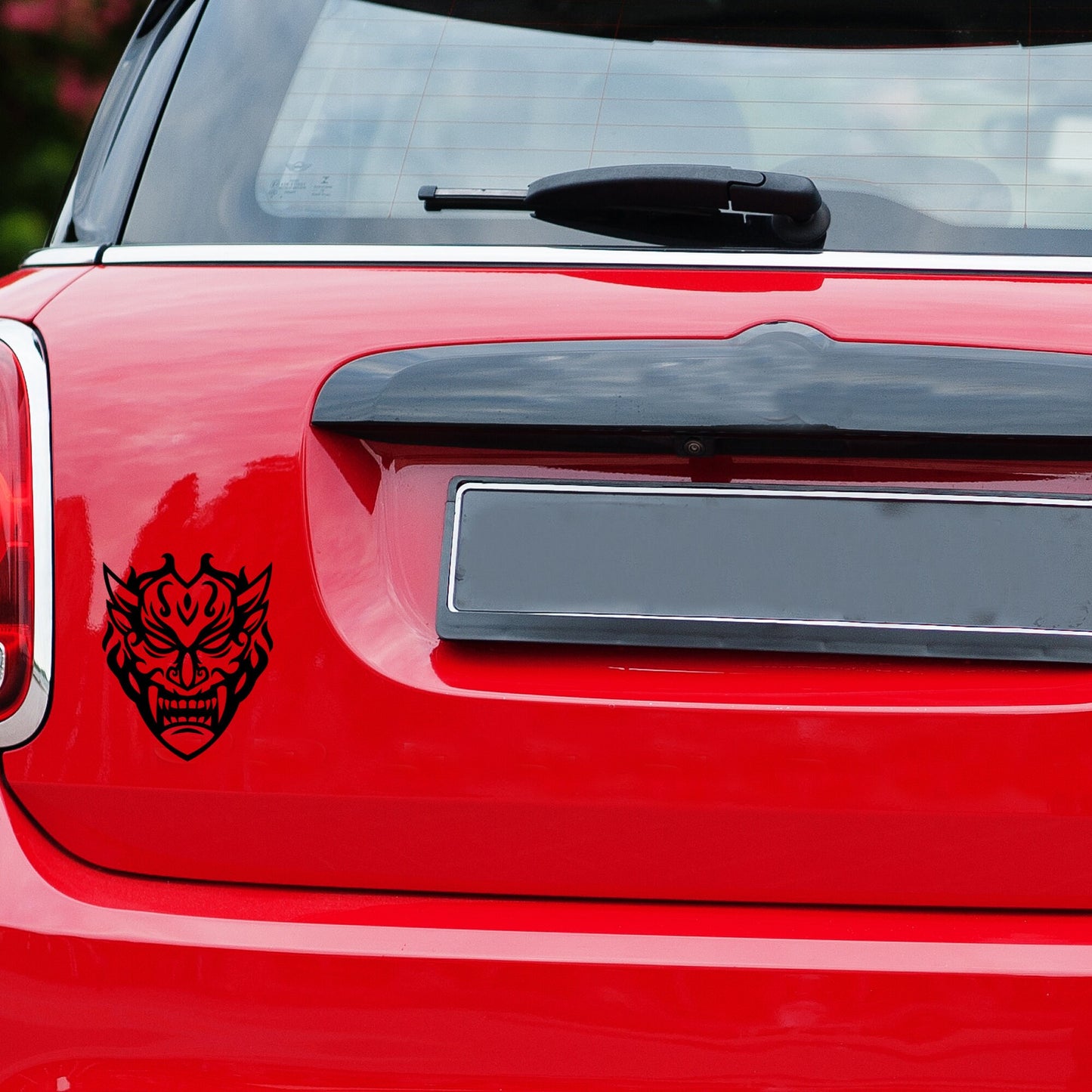 Japanese Oriental Style Devil Demon Face Mask | Waterproof Vinyl Decal Sticker | 15cm-50cm