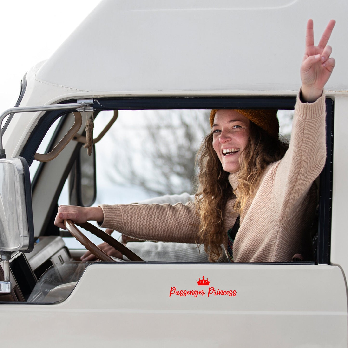 Passenger Princess With Crown | Waterproof Vinyl Decal Sticker