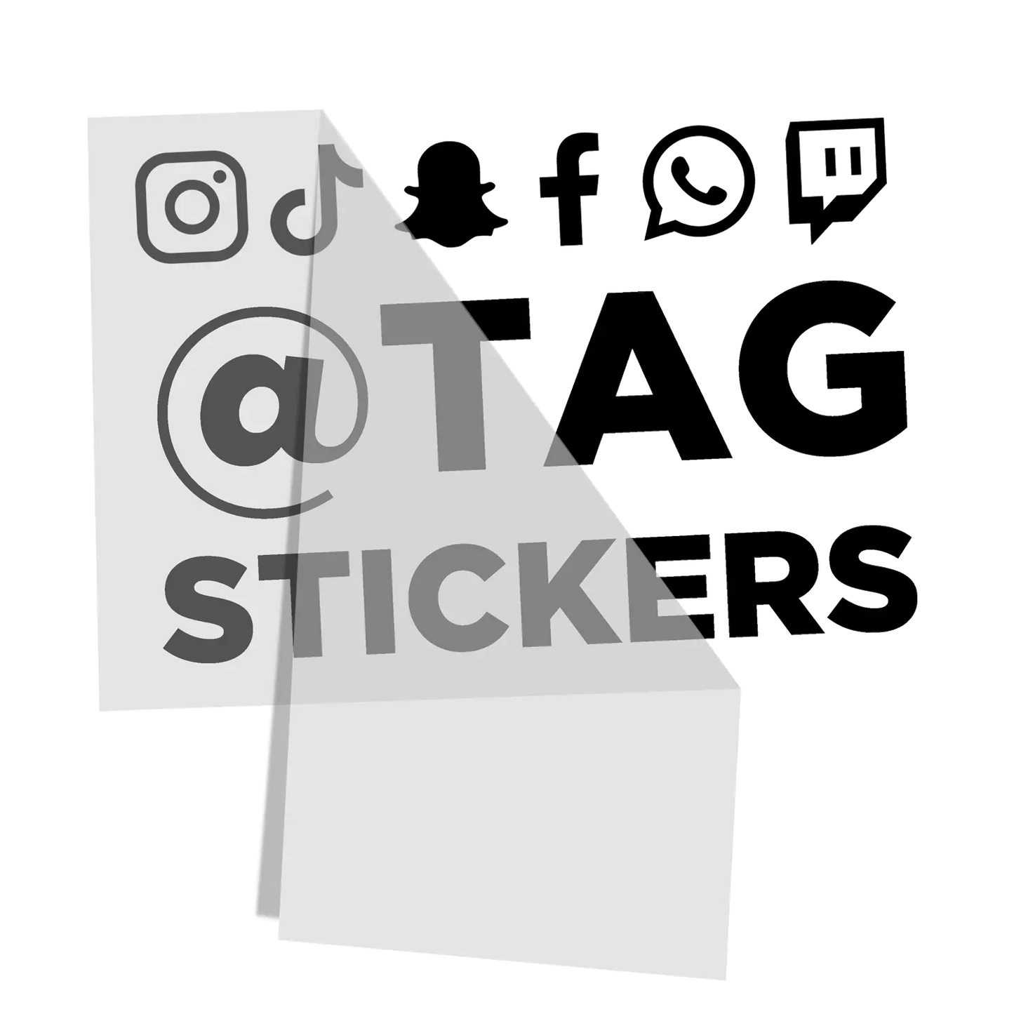 custom social media @ tag weatherproof vinyl decal stickers