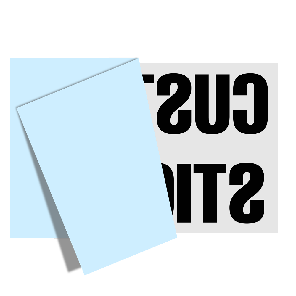 decal instructions step 4: SLOWLY peel off the backing paper Turn over the decal so the backing paper is facing you and SLOWLY peel off the blue or white backing paper ensuring all parts of the decal stick to the clear application tape layer. If any parts stubbornly remain stuck to the paper layer CAREFULLY place the decal back down and firmly press the stubborn part onto the clear app tape layer with your thumb and try to peel again.