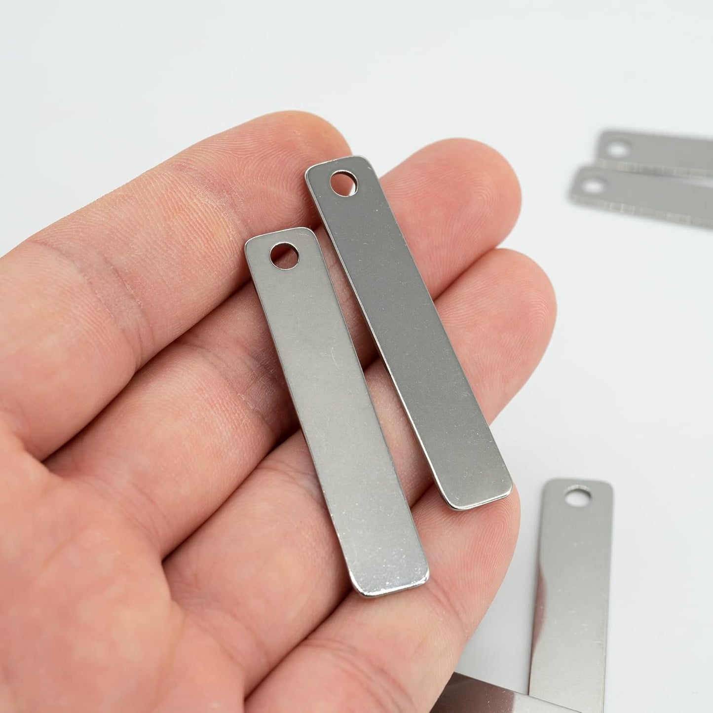 Custom Engraving Engraved Stainless Steel Metal Identification Tags, Keyrings, Memorial Plaque, Signage, Nameplates, | Silver Colour - Buy Custom Things
