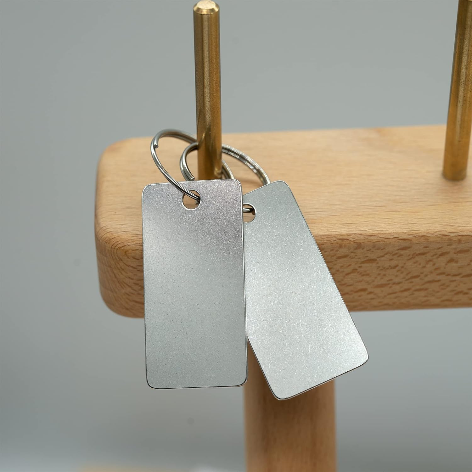 Custom Engraving Engraved Stainless Steel Metal Identification Tags, Keyrings, Memorial Plaque, Signage, Nameplates, | Silver Colour - Buy Custom Things