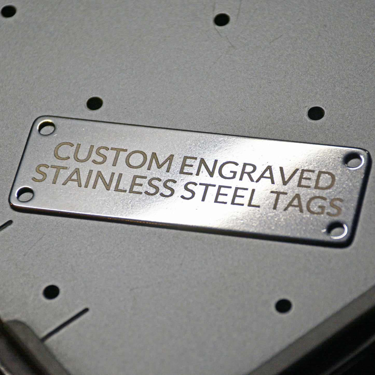 Custom Engraving Engraved Stainless Steel Metal Identification Tags, Keyrings, Memorial Plaque, Signage, Nameplates, | Silver Colour - Buy Custom Things