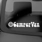 campervan with sunflower vinyl decal sticker