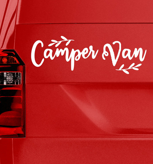 Boho Hand Writing Style Campervan Camper Van | Waterproof Vinyl Decal Sticker