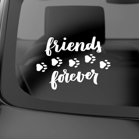 friends forever paw print vinyl decal sticker