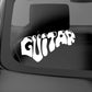 Guitar Word Art | Waterproof Vinyl Decal Sticker