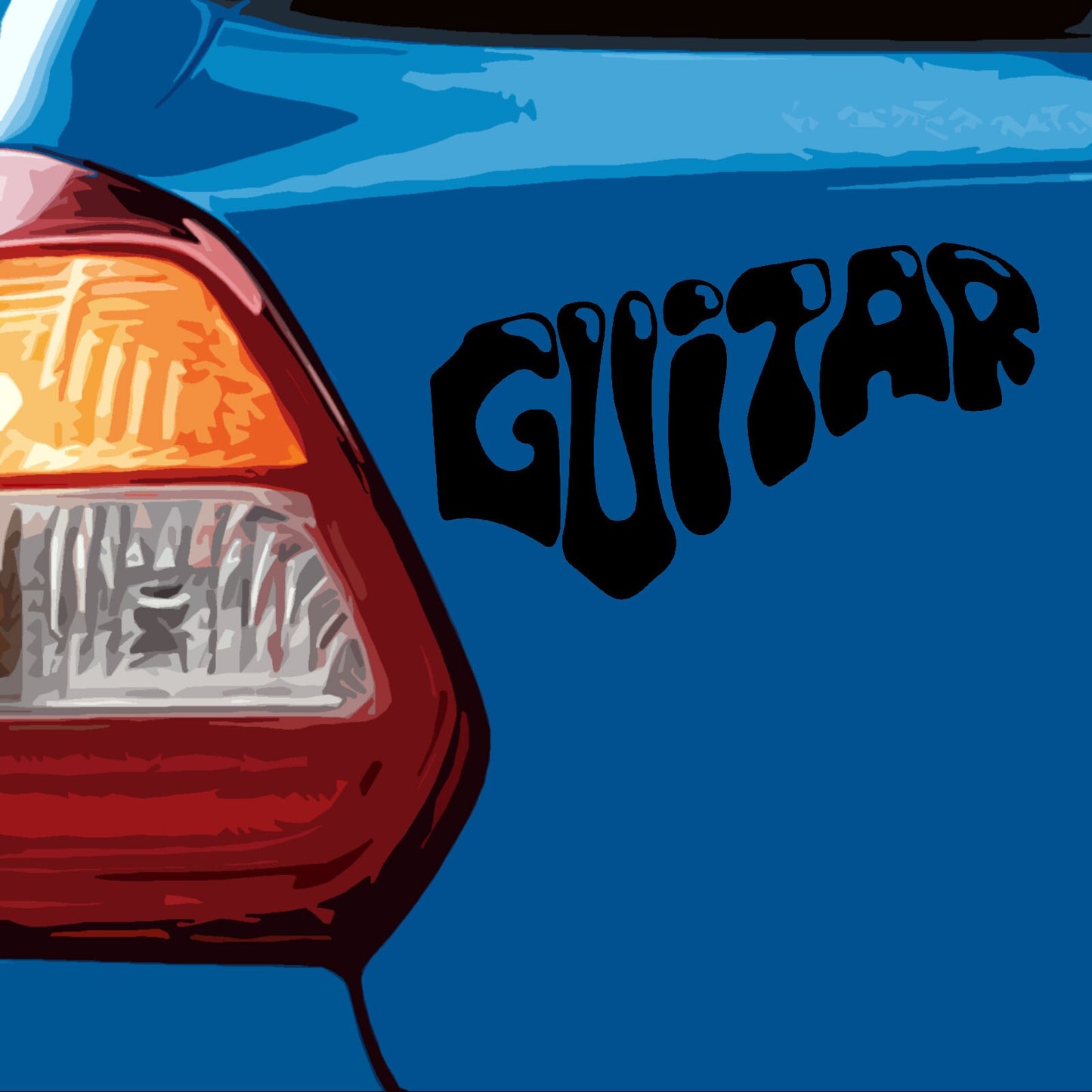 Guitar Word Art | Waterproof Vinyl Decal Sticker