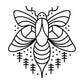 Large Bee/Moth Insect With Trees | Waterproof Vinyl Decal Sticker | 59cmX55cm