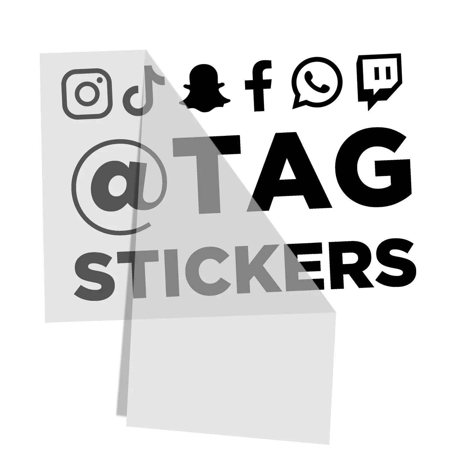 custom social media @ tag weatherproof vinyl decal stickers