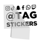custom social media @ tag weatherproof vinyl decal stickers